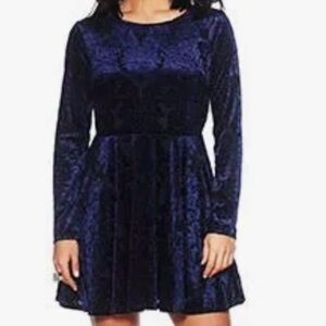 NWT Y2K Whimsigoth Dark Feminine Velvet Burnout Skater Dress Fairy Goth‎ Siren